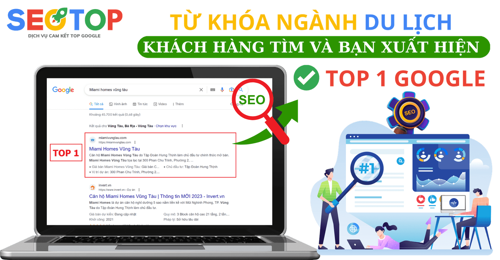 Seo website lên top 1 google dichvuseotop.com.vn đã triễn khai